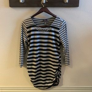 Maternity rhinestone cotton blouse